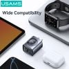 Củ Sạc Nhanh Đa Năng C+A GaN USAMS CC293 T67 20W (With iWatch Charger)