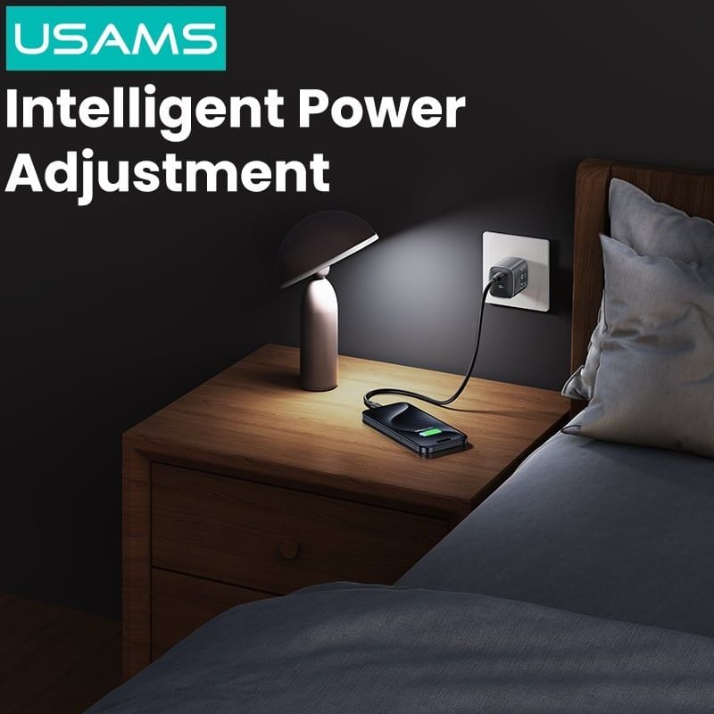 Củ Sạc Nhanh 2C GaN USAMS CC306 45W (Dual Type-C port, Multiple Protection)