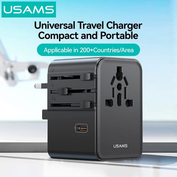 Củ Sạc Du Lịch 3C+2A USAMS CC310 70W (US/AU/UK/EU)