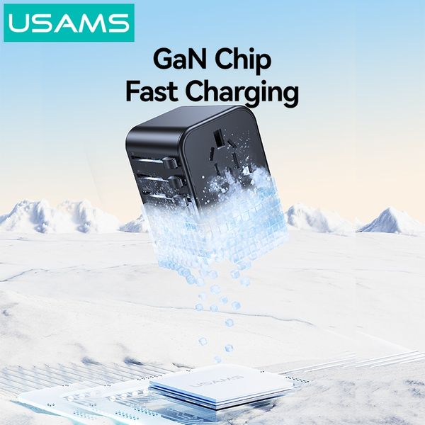 Củ Sạc Du Lịch 3C+2A USAMS CC310 70W (US/AU/UK/EU)