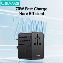 Củ Sạc Du Lịch 3C+2A USAMS CC310 70W (US/AU/UK/EU)