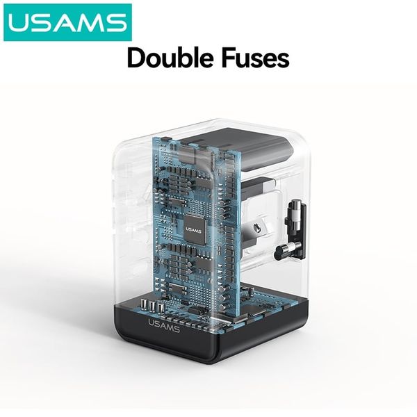 Củ Sạc Du Lịch 3C+2A USAMS CC310 70W (US/AU/UK/EU)