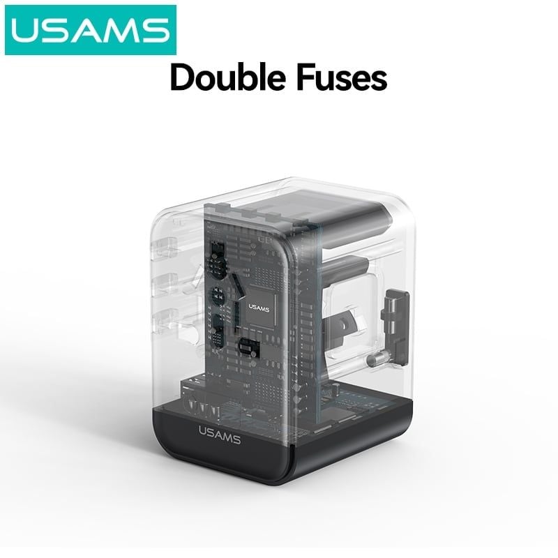 Củ Sạc Du Lịch 2C+1A USAMS CC309 25W (US/AU/UK/EU)