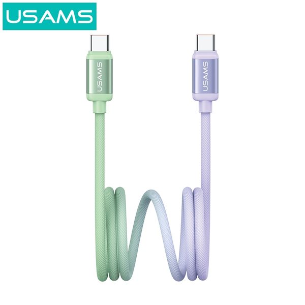 Cáp Sạc Nhanh C to C USAMS SJ756 60W (1.2m, 480Mbps, Nylon Braided Cable)