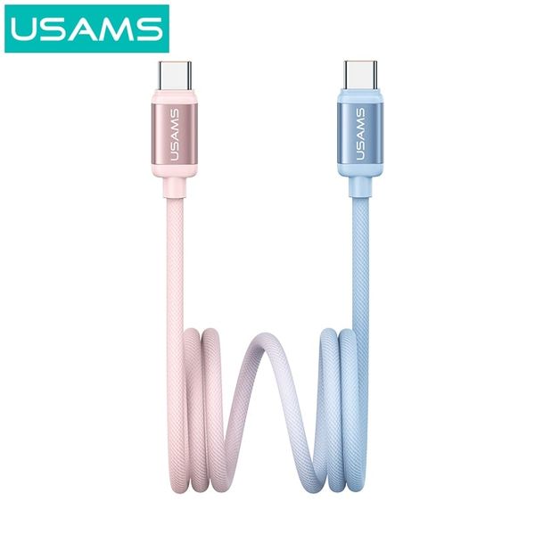 Cáp Sạc Nhanh C to C USAMS SJ756 60W (1.2m, 480Mbps, Nylon Braided Cable)