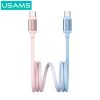 Cáp Sạc Nhanh C to C USAMS SJ756 60W (1.2m, 480Mbps, Nylon Braided Cable)