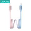 Cáp Sạc Nhanh C to Lightning USAMS SJ757 30W (1.2m, 480Mbps, Nylon Braided Cable)