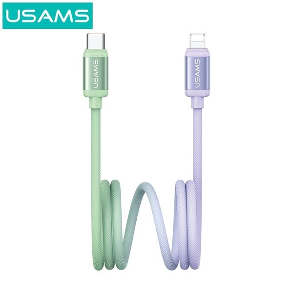 Cáp Sạc Nhanh C to Lightning USAMS SJ757 30W (1.2m, 480Mbps, Nylon Braided Cable)