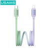 Cáp Sạc Nhanh C to Lightning USAMS SJ757 30W (1.2m, 480Mbps, Nylon Braided Cable)