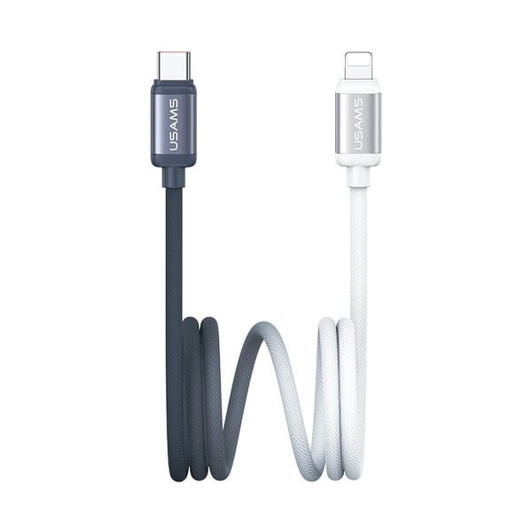 Cáp Sạc Nhanh C to Lightning USAMS SJ757 30W (1.2m, 480Mbps, Nylon Braided Cable)