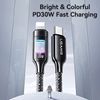 Cáp Sạc Nhanh C to Lightning USAMS SJ749 30W (480Mbps, Colorful LED Light)