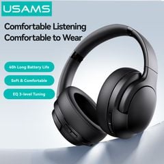 Tai Nghe Chụp Tai USAMS UJ29 (Bluetooth v5.3, 10dB, 400mAh, 40hrs, EQ 3-level tuning)