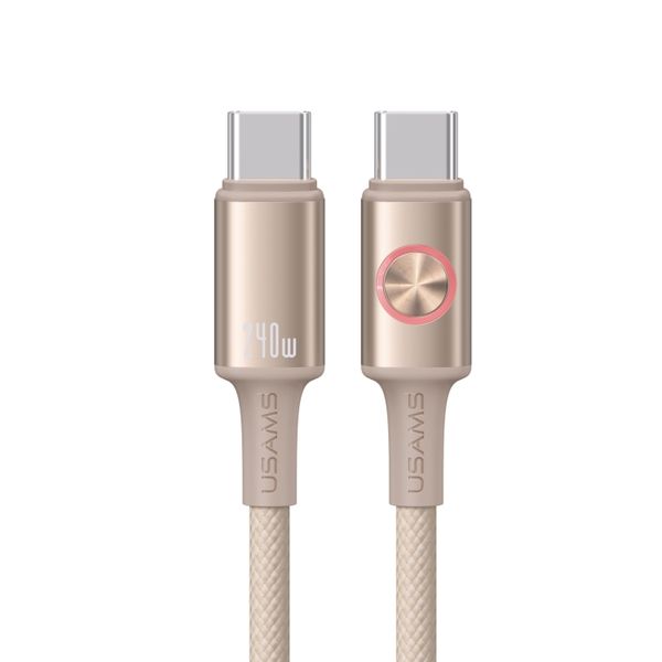 Cáp Sạc Nhanh C to C USAMS SJ751 240W (Colorful Light, 480Mbps, 1.2m)