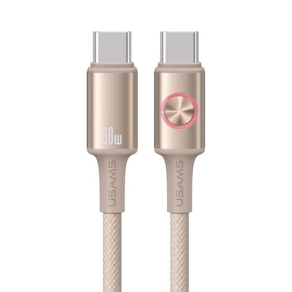 Cáp Sạc Nhanh C to C USAMS SJ752 60W (Colorful Light, 480Mbps, 1.2m)