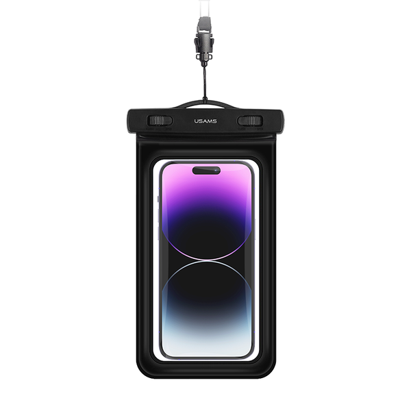 Túi Chống Nước Điện Thoại USAMS YD011 (For phones =< 7-inch, IP68, With Removable Lanyard, HD View, Double Pocket Design, High Sealability No Leakage, With Lanyard 440mm)
