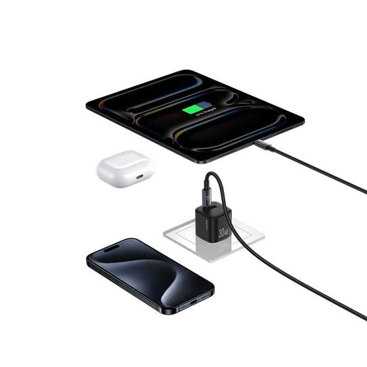 Củ Sạc Nhanh C+A USAMS CC263 30W (GaN Charger)