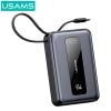 Pin Dự Phòng USAMS CD243 20000mAh 65W (Digital Display, 3-Port, With Built-in Type-C Cable, 3C Certification)