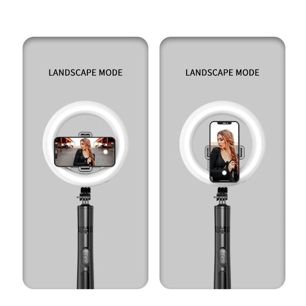 Gậy chụp hình tích hợp Tripod và Đèn USAMS ZB241 Portable Live Show LED Ring Light Selfie Stick With Tripod (Max Height: 1.68m)