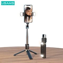 Gậy Selfie Tích Hợp Tripod USAMS ZB324 (270° Adjustment, Max Length: 1.1m, For phones in 4.7-7 inches, With anti-slip silicone pad, Steady support)