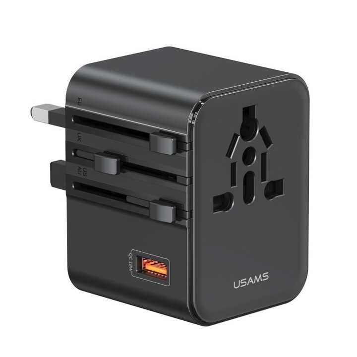 Củ Sạc Du Lịch 2C+1A USAMS CC309 25W (US/AU/UK/EU)