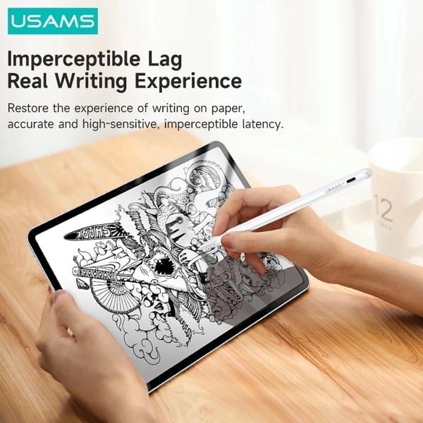 Bút Cảm Ứng USAMS ZB223 Active Stylus Pen for iPad 2018-2021 (12H, 110mAh)