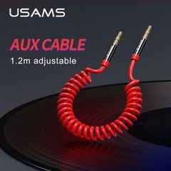 Cáp Âm Thanh 3.5mm USAMS SJ256 (Cáp lò xo, 1.2m)