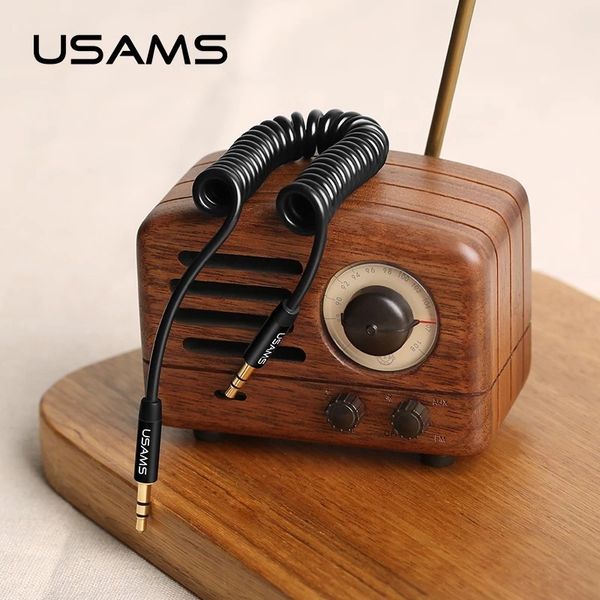 Cáp Âm Thanh 3.5mm USAMS SJ256 (Cáp lò xo, 1.2m)