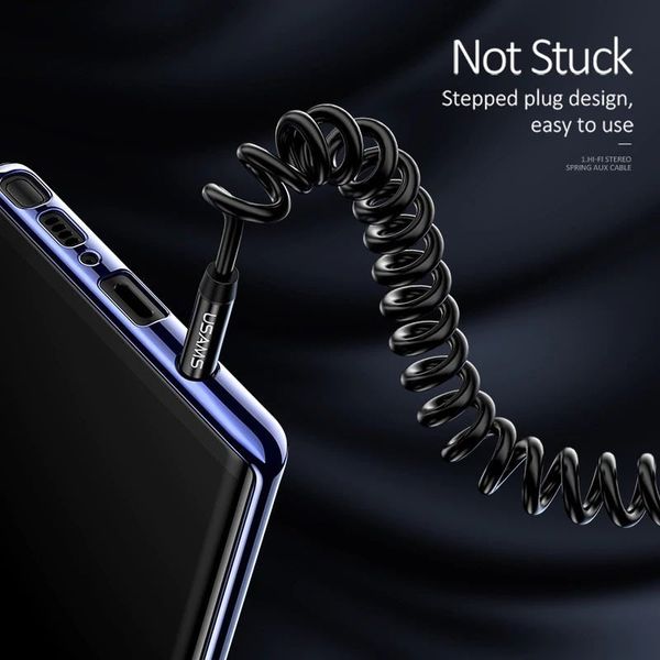 Cáp Âm Thanh 3.5mm USAMS SJ256 (Cáp lò xo, 1.2m)