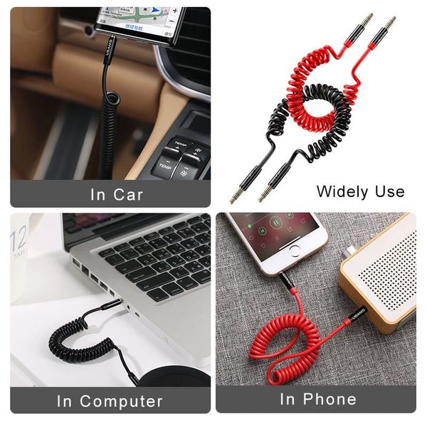 Cáp Âm Thanh 3.5mm USAMS SJ256 (Cáp lò xo, 1.2m)