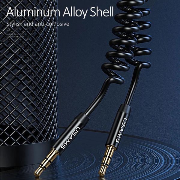 Cáp Âm Thanh 3.5mm USAMS SJ256 (Cáp lò xo, 1.2m)