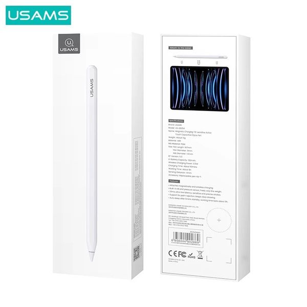 Bút Cảm Ứng Điện Dung USAMS ZB254 Sạc Không Dây (Bluetooth v5.0, 9H, 130mAh)
