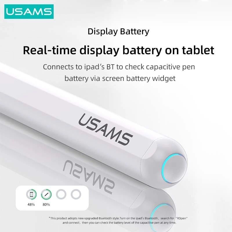 Bút Cảm Ứng Điện Dung USAMS ZB254 Sạc Không Dây (Bluetooth v5.0, 9H, 130mAh)