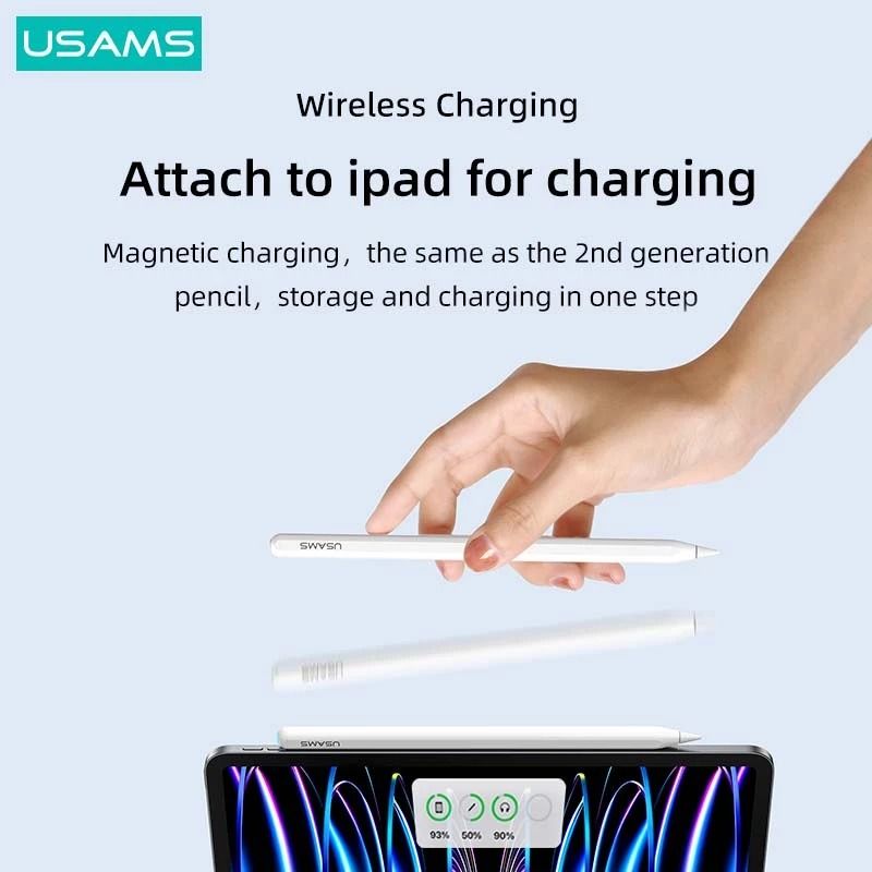 Bút Cảm Ứng Điện Dung USAMS ZB254 Sạc Không Dây (Bluetooth v5.0, 9H, 130mAh)