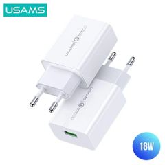 Combo Củ Sạc Nhanh USAMS CC083 18W (QC3.0, Kèm Cáp Micro USB/Lightning/Type-C)