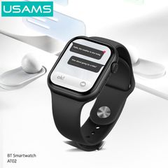 Đồng Hồ Thông Minh USAMS AT02 (Bluetooth v5.0, Smart Life/Health Monitoring/Exercise Record, 2.01-inch HD Colourful Display, Intelligent voice assistant, Control mobile phone to take photos, BT hands-free calling)
