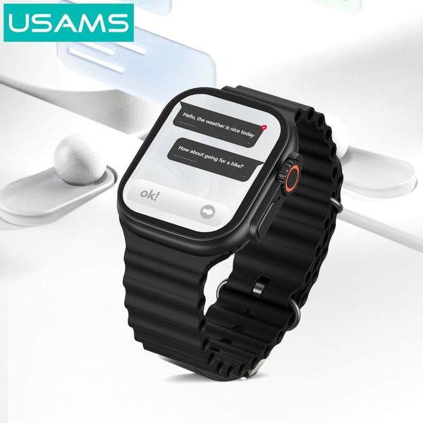 Đồng Hồ Thông Minh USAMS AT03 (2.01″ IPS Display, Bluetooth v5.0, Intelligent Life Monitoring, AAC Hi-fi Speaker, Bluetooth Speakerphone Call, Notification Synchronization, Intelligent Voice Assistant, Control Phone to Take Photos, Play Mini-Games)