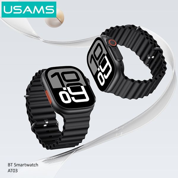 Đồng Hồ Thông Minh USAMS AT03 (2.01″ IPS Display, Bluetooth v5.0, Intelligent Life Monitoring, AAC Hi-fi Speaker, Bluetooth Speakerphone Call, Notification Synchronization, Intelligent Voice Assistant, Control Phone to Take Photos, Play Mini-Games)