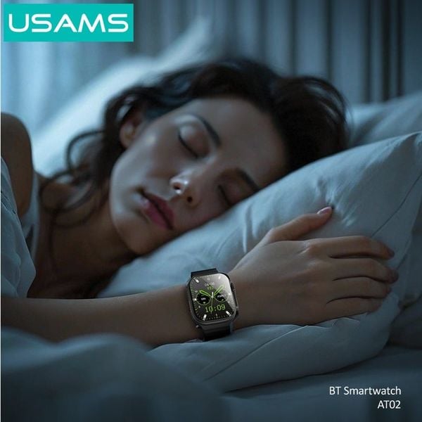 Đồng Hồ Thông Minh USAMS AT02 (Bluetooth v5.0, Smart Life/Health Monitoring/Exercise Record, 2.01-inch HD Colourful Display, Intelligent voice assistant, Control mobile phone to take photos, BT hands-free calling)
