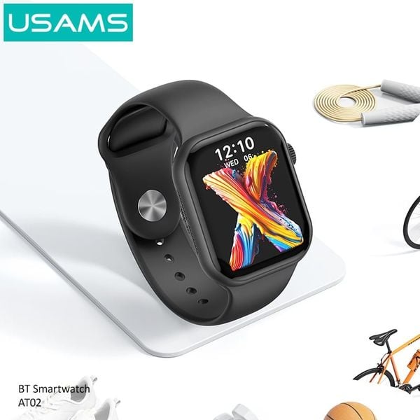 Đồng Hồ Thông Minh USAMS AT02 (Bluetooth v5.0, Smart Life/Health Monitoring/Exercise Record, 2.01-inch HD Colourful Display, Intelligent voice assistant, Control mobile phone to take photos, BT hands-free calling)