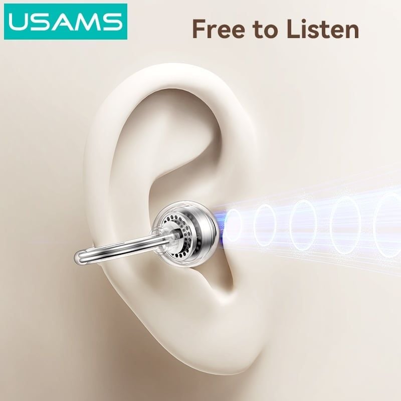Tai Nghe Kẹp Tai Bluetooth TWS USAMS Echo R02 (Bluetooth v5.3, 7H, 11mm Speaker Diameter)