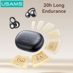 Tai Nghe Kẹp Tai Bluetooth TWS USAMS Echo R02 (Bluetooth v5.3, 7H, 11mm Speaker Diameter)