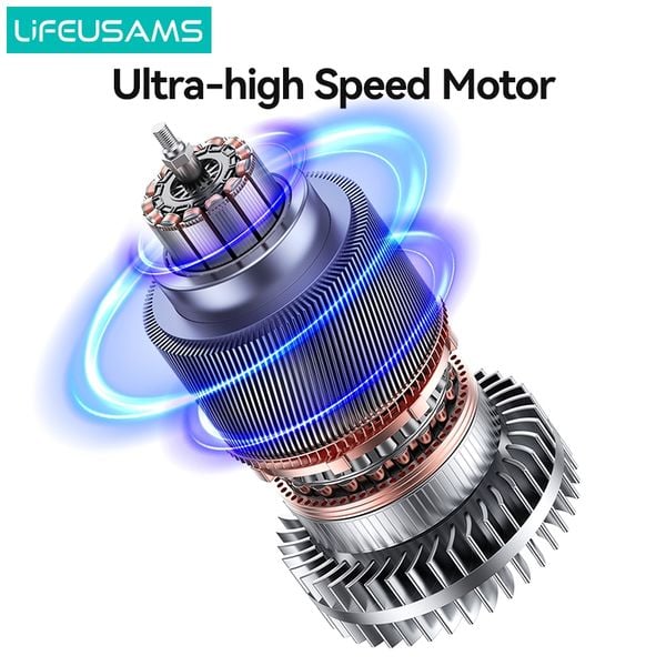 Quạt Cầm Tay USAMS LU03 4.7W (With lanyard hole, 100-Level Stepless Speed Adjustment, Smart Digital Display, 4000mAh, Supports 18W fast charging)