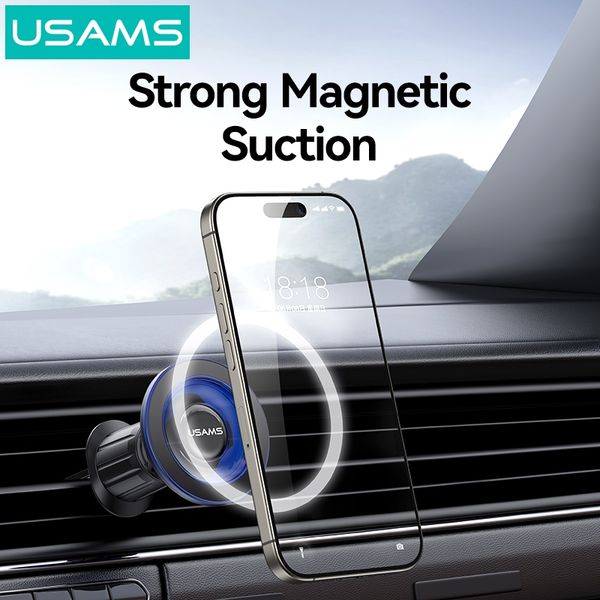 Giá Đỡ Điện Thoại Nam Châm Trên Ô Tô USAMS ZJ081 (Air Vent Version, 360° Rotation, Strong Magnetic Adsorption)