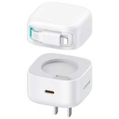 Củ Sạc Nhanh USAMS GaN Charger 35W Type C PD Fast Phone Charger Built in Quick Charge Cable