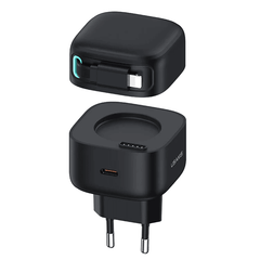 Củ Sạc Nhanh USAMS GaN Charger 35W Type C PD Fast Phone Charger Built in Quick Charge Cable