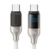 Cáp sạc nhanh USAMS SJ742 Type-C To Type-C 100W Digital Display Zinc Alloy HX Series