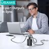 Củ Sạc Nhanh 2C+1A GaN USAMS CC300 65W (With Type-C Rectangle Built-in cable)