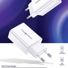 Combo Củ Sạc Nhanh USAMS CC083 18W (QC3.0, Kèm Cáp Micro USB/Lightning/Type-C)