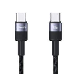 Cáp sạc nhanh USAMS SJ724 60W Type-C To Type-C Aluminum Alloy SY Series