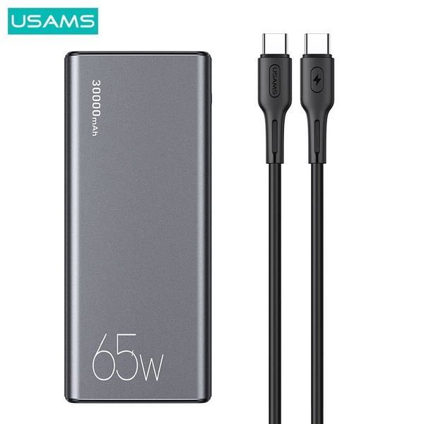 Pin Dự Phòng USAMS CM PB59 30000mAh 65W (PD/QC/PCP/AFC, Kèm Cáp C to C 100W)